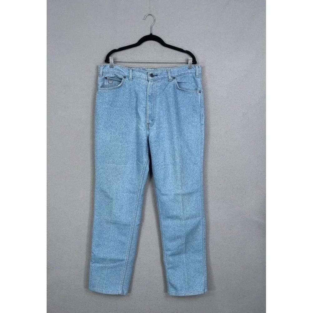 Vintage Levis Jeans Men 38x34 Light Wash Blue Solid Denim Silver Medal 90s